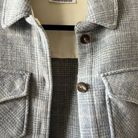 Reformation Baby Blue Wool Coat - Picture 4 of 6